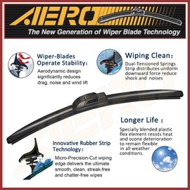 AERO Voyager 26" + 16" OEM Quality All Season Windshield Wiper Blades with Extra Rubber Refill + 1-Year Warranty (Pack of 2)