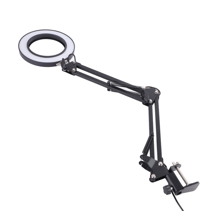 Foldable Eyecare Table Lamp Flexible Swing Arm Clamp Mount Lamp
