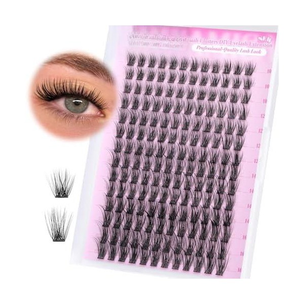 Brown Lash Clusters Fluffy Eyelash Extension 10-16mm Individual Lashes D