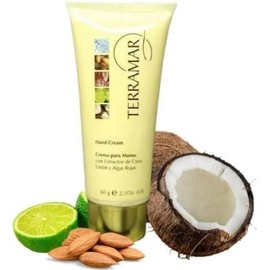TERRAMAR Crema para Manos con Extractos de Coco y Limón, 60g, Hidratación Intensa