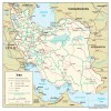Iran Road Highway Transportation Map Country Nation Poster Print