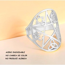 Only faith Witch Knot Ring for Women Adjustable Stainless Steel Triskele Talisman Celtic Magic Protection Adjustable Stainless Steel Not Applicable, Stainless Steel, Not applicable.