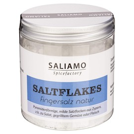 125g Pyramiden Flakes Natur, Fingersalz naturell, Fingersalt Salt Flakes Natur Meersalz, weißes Pyramiden Salz aus Zypern | Saliamo