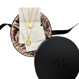 Minimalist 14k Gold Plated Oval Locket Gift Set, 2 Necklaces, 18" and 20" - Beautiful Layered Individual Lockets, or Best Friends, Mommy and Me, Sister Necklaces