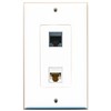 RiteAV 1 Port Cat6 Ethernet White 1 Port RJ45 Shielded