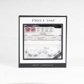 Pro Lash SoftWear Mini Lash Clusters Kit - Seamless, Lightweight Lashes - 7-Day Cluster Eyelash Extensions - False Eyelashes Plus Adhesive and Tweezers - Classic No. 01 Black
