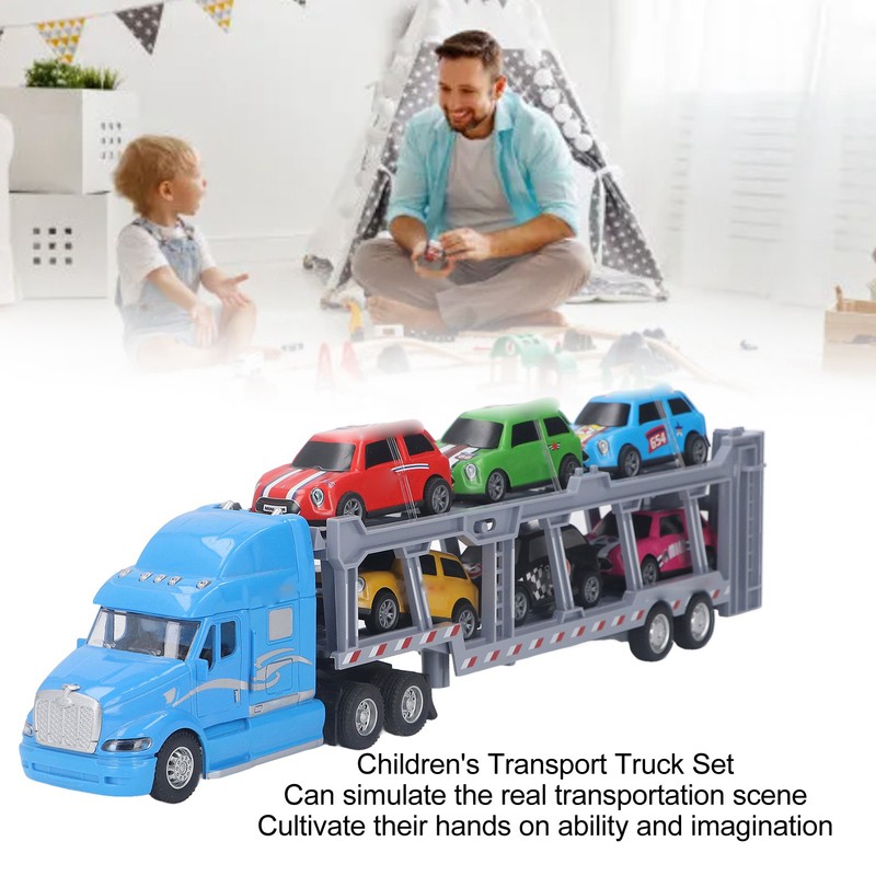 Transport Truck Toy 1/48 Scale Simulation Pull Back Collectible Cars