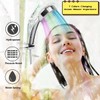 LED Shower Head, Colour Changing, Rain Shower, Hand Shower, Water-Saving