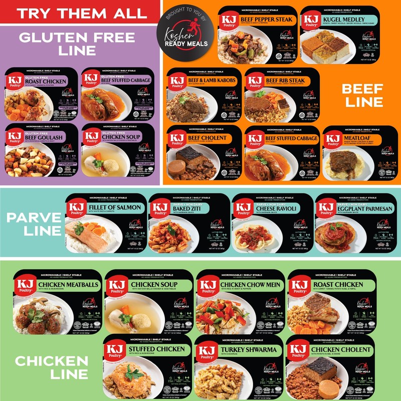 KJ Poultry Kosher Parve Ready Meals - Kugel Medley MRE