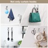 GIRAFEDA Aluminum Alloy Curtain Hooks Decorative Wall Mounted Window Curtain