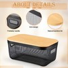 Sawysine 4 Pcs Metal Mesh Steel Basket with Handles and