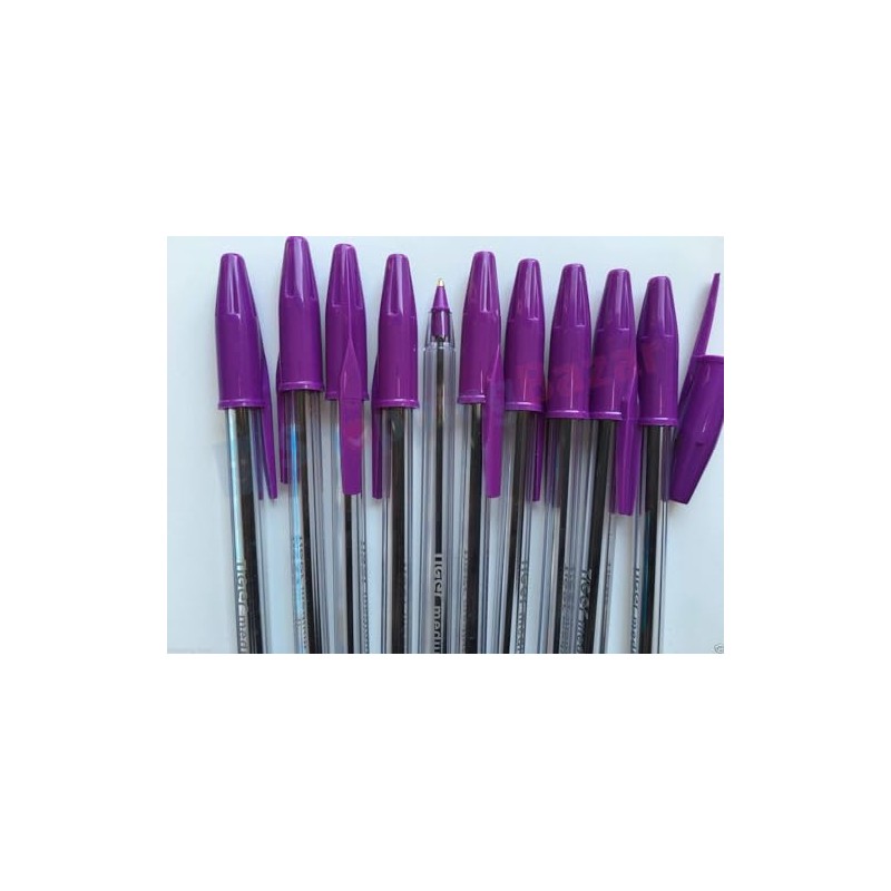 10 x Violet Ink, Ultra-glide Ballpoint Pens Medium Point -
