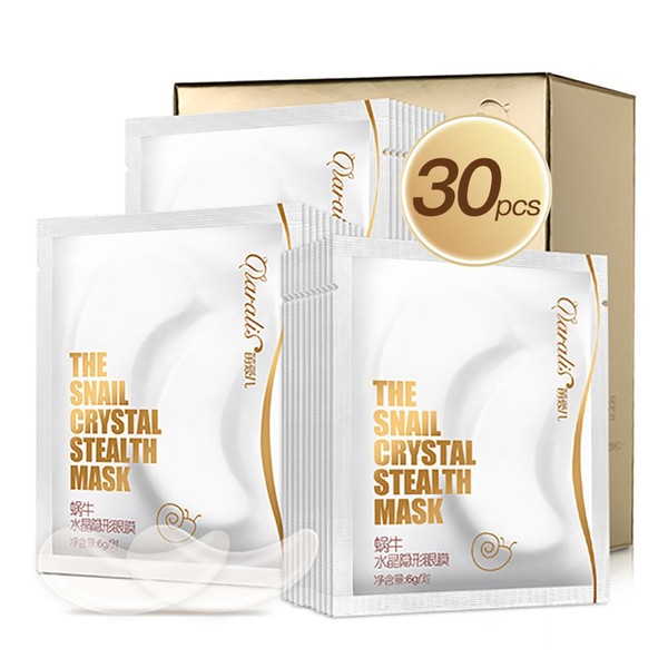 Snail Firming Anti-Wrinkle Mask 30 Pairs Single Packaging Eliminates Wrinkles, Black Eye and Extra Fat, Moisturising, Eliminates Wrinkles, Reduces Dark Circles and Swelling