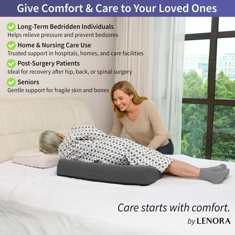 Lenora Bed Sore Pillow Set, Positioning Wedge Pillow with Extra