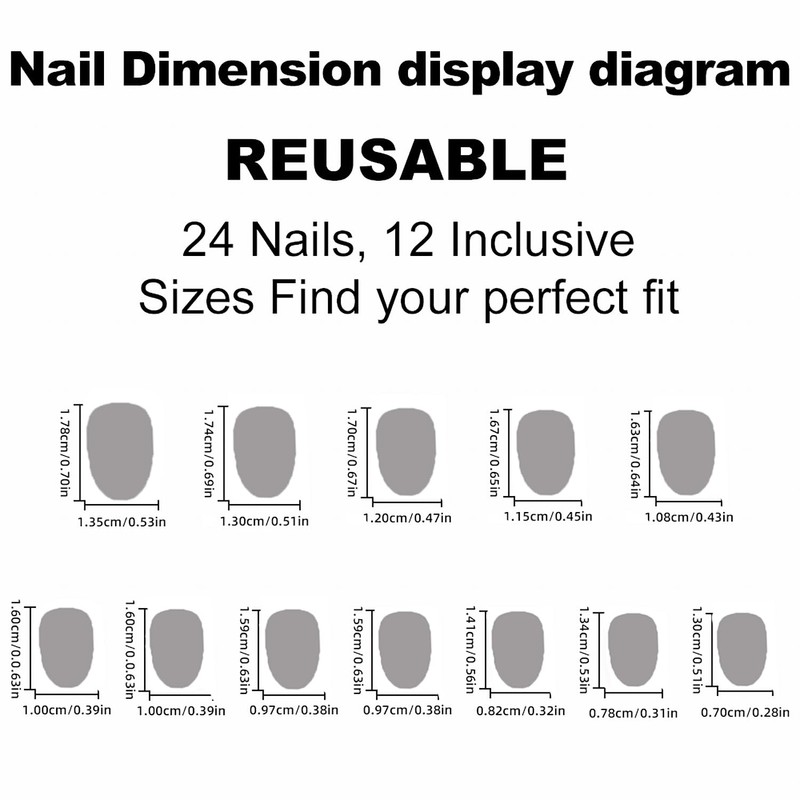 Christmas Press on Nails Short Round Winter French Tip Fake