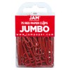 JAM PAPER Colorful Jumbo Paper Clips - Large 2 Inch