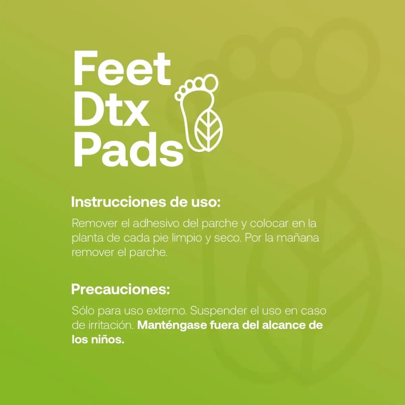 Parches Para Pies Dtx Limpieza Del Cuerpo. Feet Dtx. B