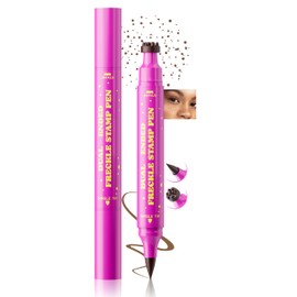 Erinde Lápiz Delineador de Ojos Para Pecas, Lápiz Para Ojos y Pecas 3 en 1, Resistente al Agua y de Larga Duración, Secado Rápido, Creación de Pecas Falsas de Aspecto Natural, #02 Mousy brown