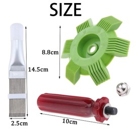 Hzyclzh Pack of 2 Air Conditioning Slat Comb, AC Lamellar Comb, Air Conditioning Condenser Fin Comb, AC Evaporator Comb, Coil Condenser Brush, for Cleaning, Plastic Condenser Clean Comb