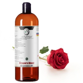 uh*Roh*Muh Premium Dragon's Blood Fragrance Oil - Exquisite Amber Woods & Floral Blend with Citrus & Vanilla, Long-Lasting Scent for Hair & Body Care, Scented Candles, Soaps and DIY Projects 16oz