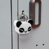 OSALADI Key Padlock Silicone Padlock Cute Panda Padlock with Keys