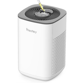 Priestley Small Air Purifiers for Home Bedroom Dorm Office Desktop, 20dB Quiet 3-in-1 HEPA Air Purifier with Essential Oil Diffuser, Air Filters Smoke, Allergies, Pet Dander, Odor, Dust