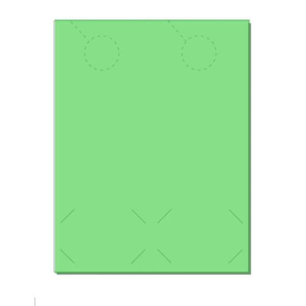 Zapco Green Door Hangers for Business Cards, 4.25"x 11", 2-UP