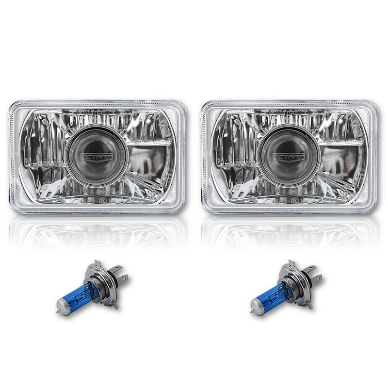 Octane Lighting 4X6 Inch Super White Halogen Projector Crystal Clear