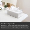 Square Clear Acrylic Tissue Box, Box Covers Rectangular, Bathroom Facial