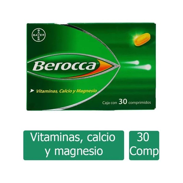 Berocca vitaminas calcio y magnesio caja con 30 comprimidos sin