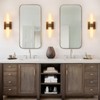 KUZZULL Modern Wall Sconces, Set of 2 Brushed Brass Gold,