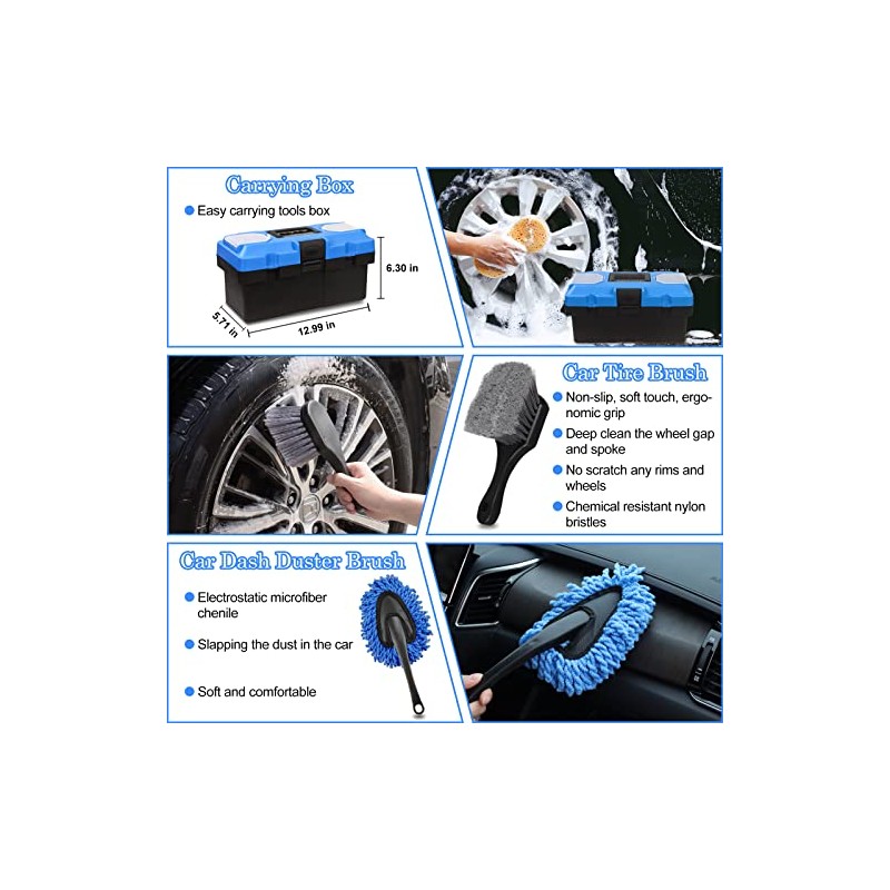 TTRCB - Juego de 27 piezas para detalles de automóviles,