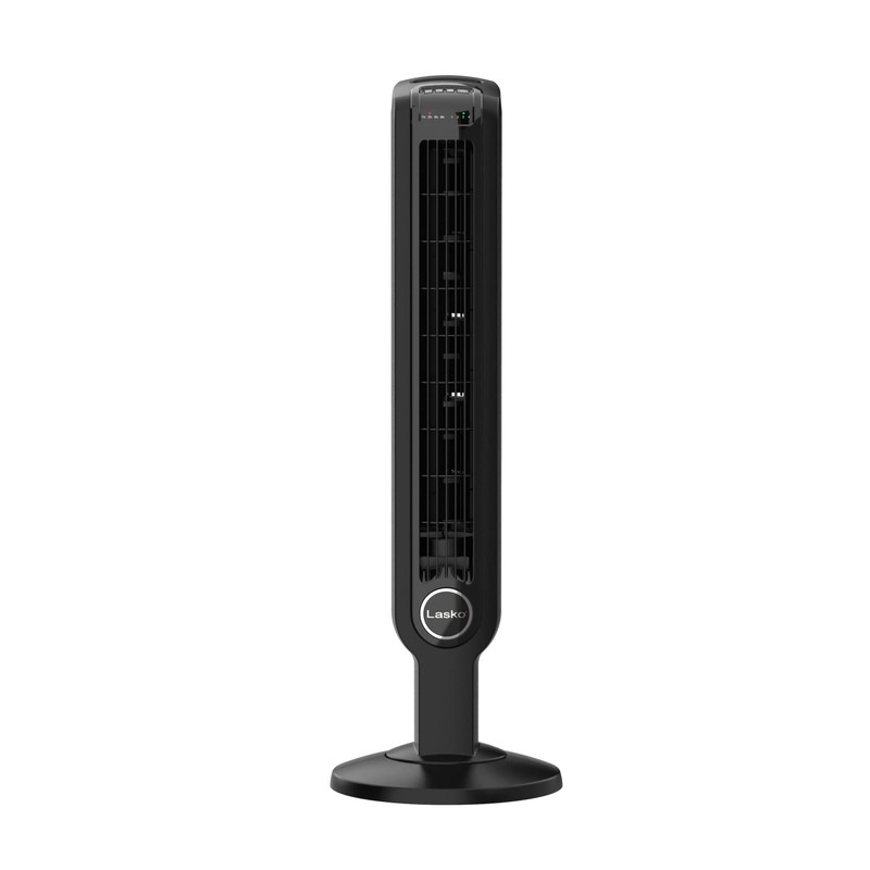 Lasko Oscillating Tower Fan, Remote Control, Timer, Dark Mode, 4