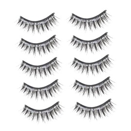 Baluue 5 Pairs Lashes Dense Eyelashes Women's Cosmetics Curly Long False Lashes