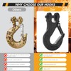 Winch Hook 3/8'' Max 35,000 Lbs, Forged Steel Winch Hook