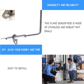 LH680014 LH680534 Flame Sensor Replacement Parts -𝐄𝐱𝐚𝐜𝐭 𝐅𝐢𝐭 𝐟𝐨𝐫 Carrier Bryant Payne Day & Night Furnace LH33WZ511, LH33WZ515, LH33WZ517 and LH680012
