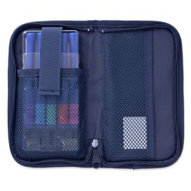 COLORFUL CANDY STYLE N9400510 Chisel Set, Girls, Elementary School Students, Stylish, Cute, Sakura Grip Chisel A, Right-Handed, French Ribbon with Polka Dots and Stripes (Navy)