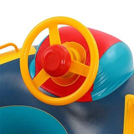 Baby Swimming Aid Swimming Ring Children's Swimming Seat with Steering Wheel Handle Swimming Ring Toy Swimming Ring PVC Swimming Toy for Children 1-5 Years Old (H)