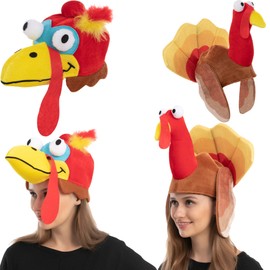 JOYIN 2 PCS Silly Thanksgiving Turkey Cap, Novelty Hats for Thanksgiving Night Event Dress-up Party, Costume Hats for Role Play Carnival Cosplay, Decoration & Accessories