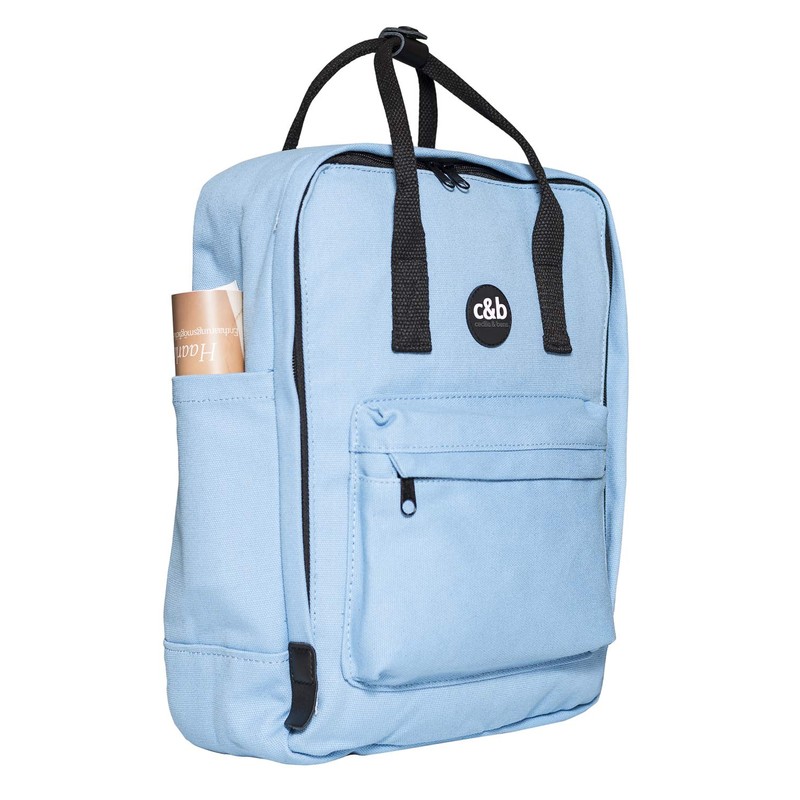 cecilia&bens Canvas Backpack Women Men School Backpack Notebook up to