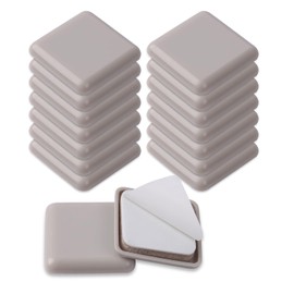 YIEMI Furniture Sliders,25mm Square Table and Chair Leg Sliding Pad for Easy Moving on Carpet Hardwood (16pcs)