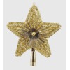 LIGHT GOLD Tinsel 5 Point STAR Christmas Tree Topper -