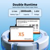 2 Packs 2800mAh Insta 360 X5 Batteries