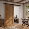 CCJH 6.6FT Sliding Barn Door Hardware Kit, Heavy Duty, Smoothly