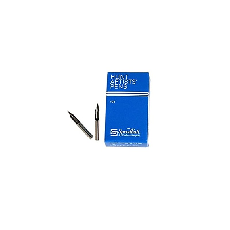 Speedball #102 Crow Quill Pen Nib, Twin Pack For Calligraphy,
