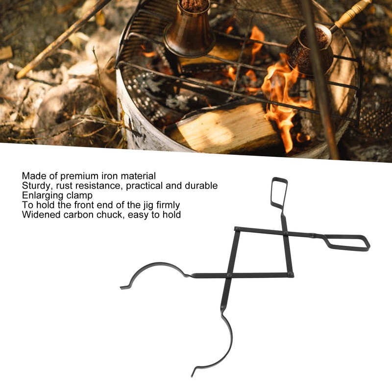 Fireplace Tong Iron Campfire Firewood Tong Log Grabber with Enlarging