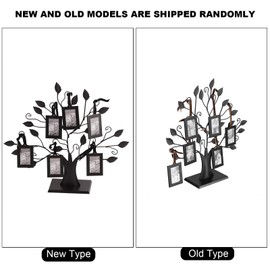 Grandmothers Gifts Metal Family Tree Frames Photos Display Tree Picture Frames Family Tree with Hanging Pictures Frames Home Tabletop Decoration(S)
