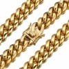 JovJewelry Mens Cuban Link Chain Necklace Bracelet Heavy Duty 18K