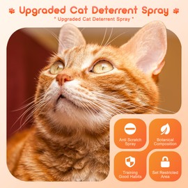 NOOROLA Cat Deterrent Spray, No Scratch Spray for Cats, Safe & Natural Anti Scratch Cat Spray Keep Off Cat from Furniture, Fabrics, Plants