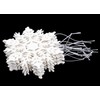 Glitter Snowflake Christmas Decorations Pack of 6-10cm Hanging Decorations (White)